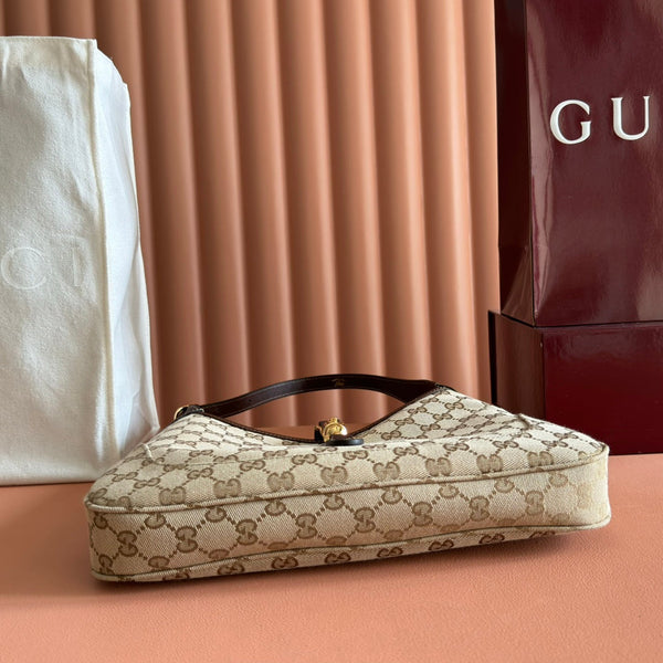 Gucci 26 Jackie 31.5cm Brown in Canvas 284981