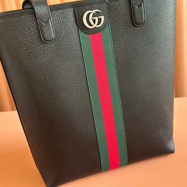 Sac cabas Gucci Ophidia 36 marron en cuir de vachette 285043