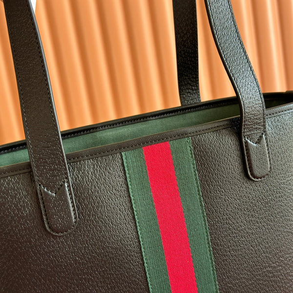 Sac cabas Gucci Ophidia 36 marron en cuir de vachette 285043