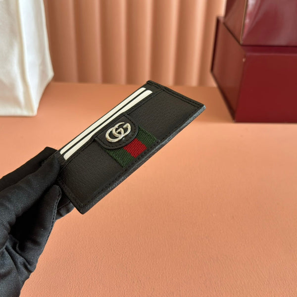 Gucci Ophidia Card holder Black in Cowhide 285070