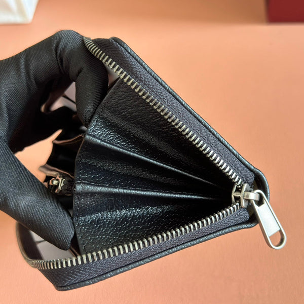 GG Ophidia Wallet 19.5 Black in Cowhide 285071