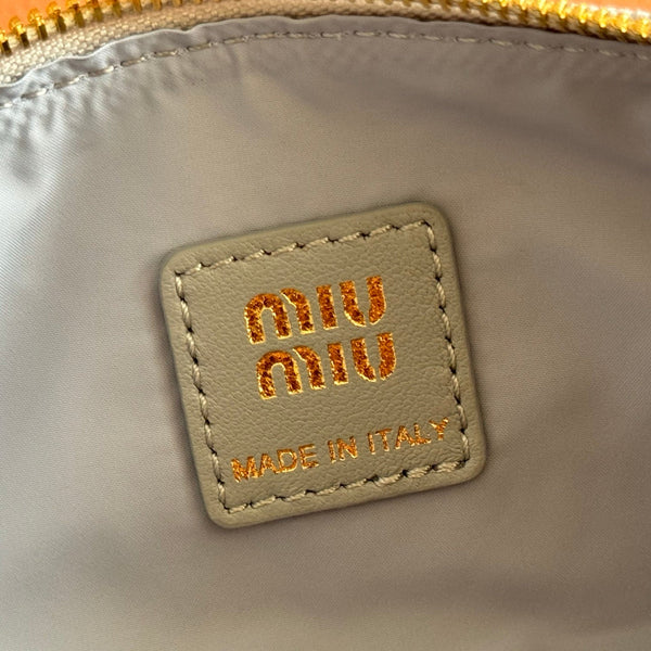 Miu Miu Adventure Nappa Canvas Bucket Bag 22 Gray in Fabric 285322
