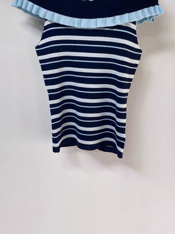 Chanel 26 Gilet Bleu marine en Acrylique 283185