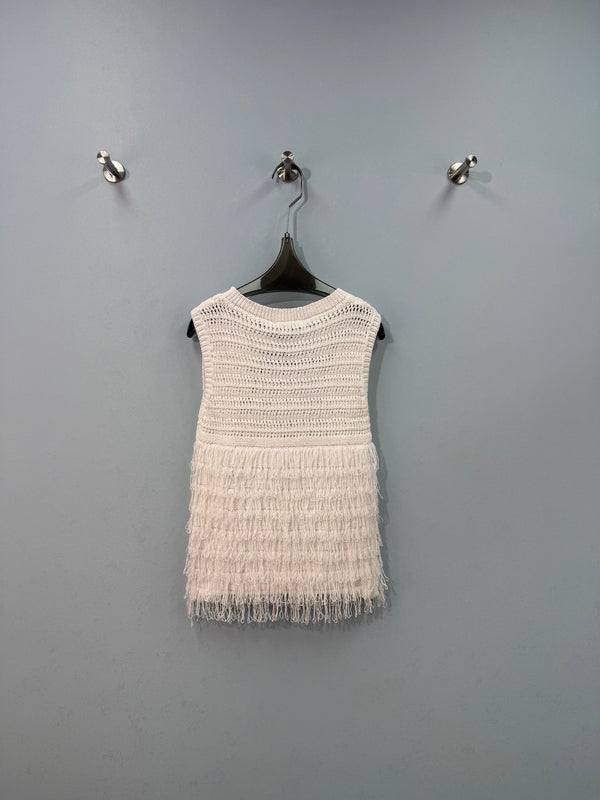 Gilet Chanel blanc en coton-nitrile 282527