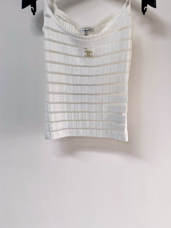 Gilet Chanel blanc en polyester 273023