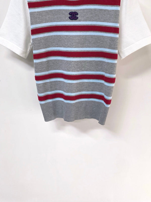 T-shirt manches courtes Chanel gris en Acrylique 287140