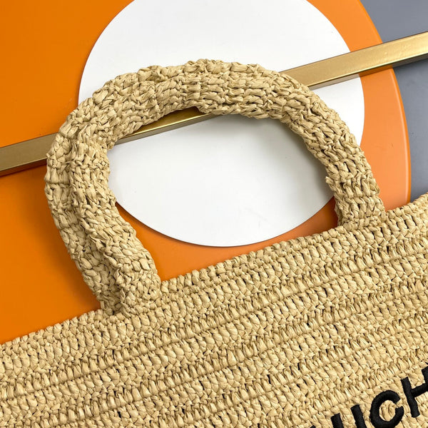 YSL Rive Gauche Tote Bag 38cm Straw Color in Raffia 285698