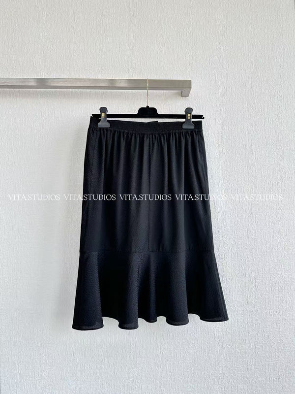 Jupe Sirène Chanel 26 noire en Soie 298865