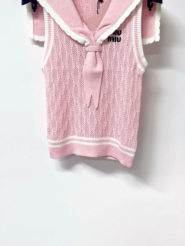 Miu Miu Vest Pink in Wool 305892