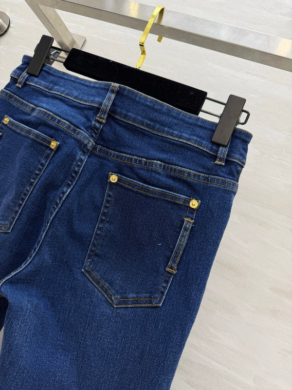 LV 26 Retro Deep Indigo Flared Jeans in Denim 308314