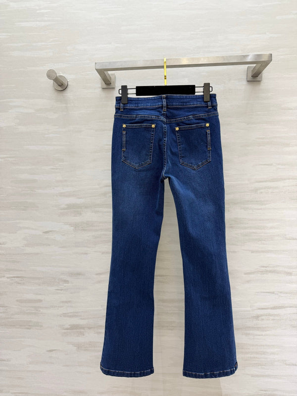LV 26 Retro Deep Indigo Flared Jeans in Denim 308314