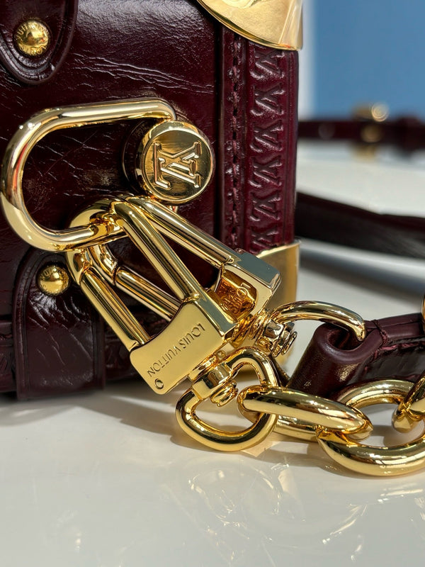 LV Side Trunk MM 23.5cm Dark Brown in Smooth Calfskin 152199