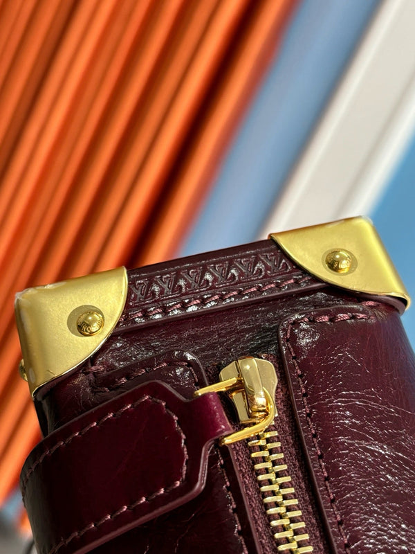 LV Side Trunk MM 23.5cm Dark Brown in Smooth Calfskin 152199