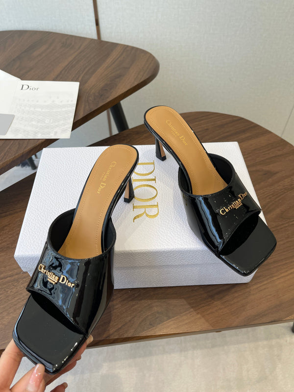 Dior 26 Sandal 70mm Black in Cowhide 727963