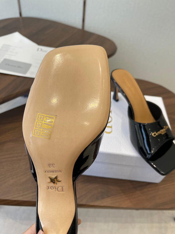 Dior 26 Sandal 70mm Black in Cowhide 727963