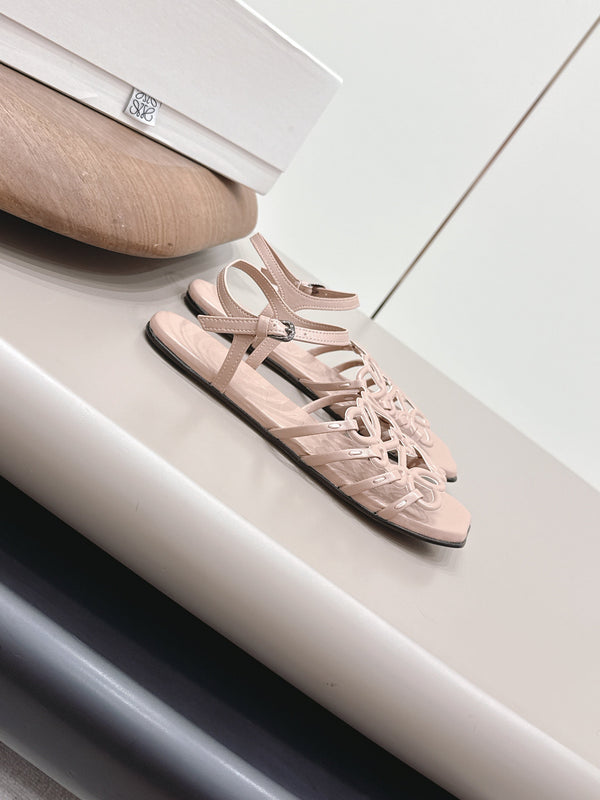 Loewe 26 Sandal Pink in Sheepskin 738808