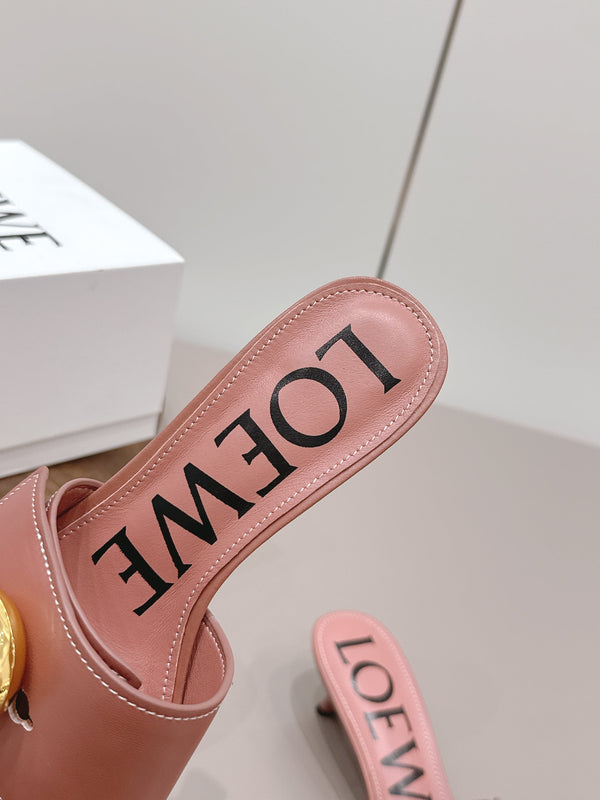 Loewe 26 Sandal 45 Pink in Sheepskin 738733