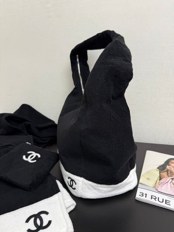Chanel Sac de plage 2026 60 Noir en coton