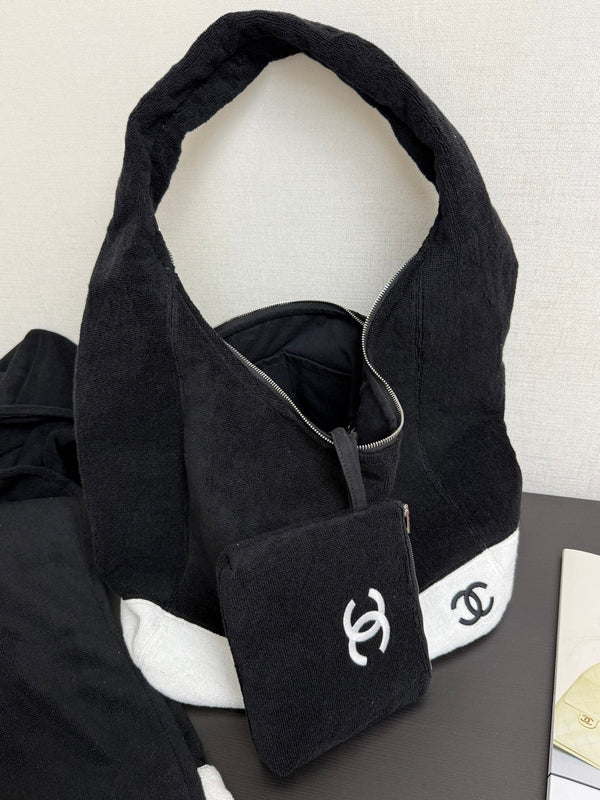 Chanel Sac de plage 2026 60 Noir en coton