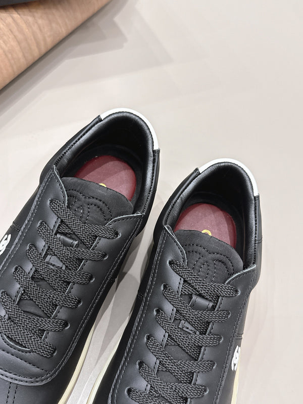 Chanel 26 Round Toe Platform Casual Shoes Black in Cowhide 739424