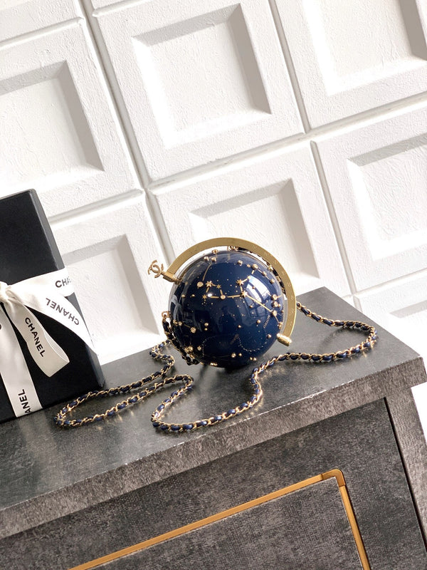 Chanel 26 Celestial Globe Minaudière Dark Blue in Plastic