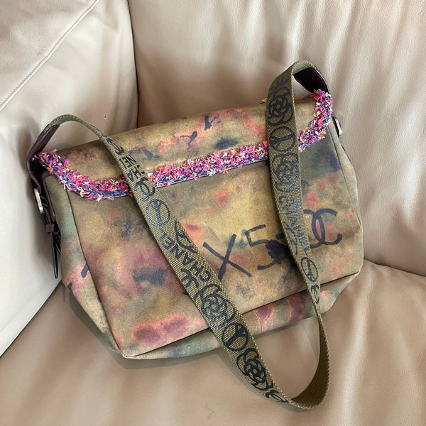 Chanel Graffiti On the Pavements Bag 42cm Multicolor in Canvas