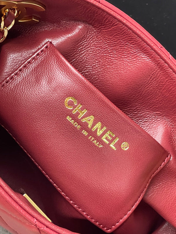Chanel 26 Small Shopping Bag 24.5 Burgundy in Lambskin