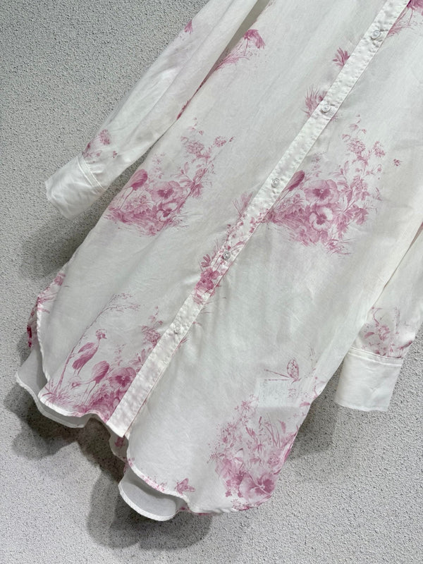 Dior Pink Printed Shirt in Cotton 376600