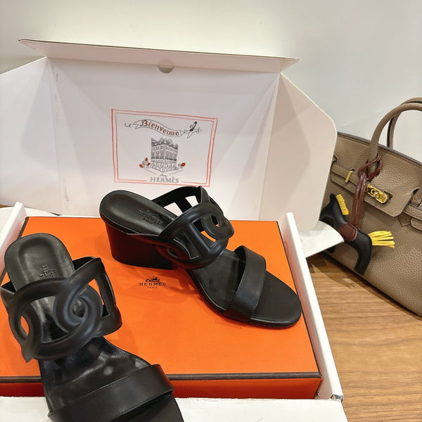 HM Sandal 60 Black in Calfskin 743965