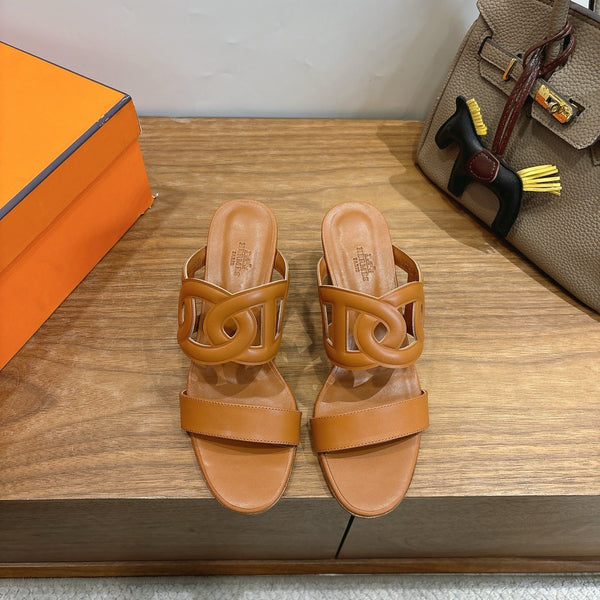 HM Sandal 60 Brown in Calfskin 743969