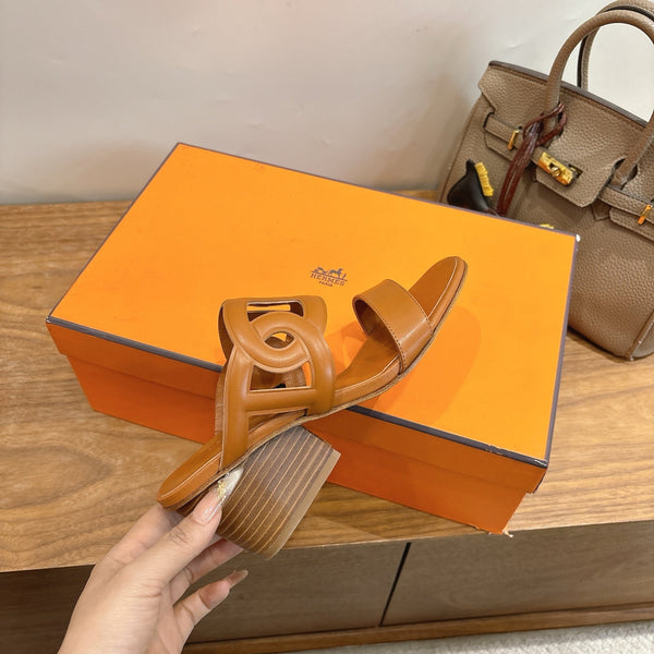 HM Sandal 60 Brown in Calfskin 743969