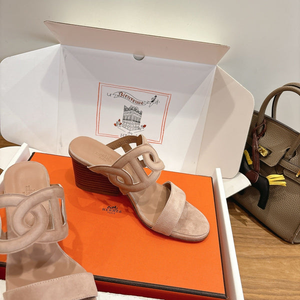 HM Sandal 60 Beige in Suede 743970