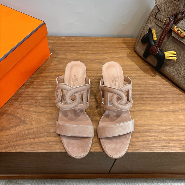 HM Sandal 60 Beige in Suede 743970