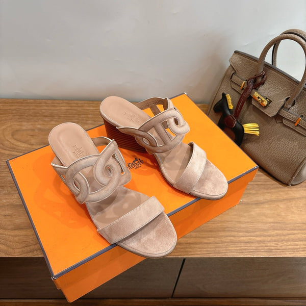 HM Sandal 60 Beige in Suede 743970