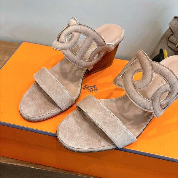 HM Sandal 60 Beige in Suede 743970