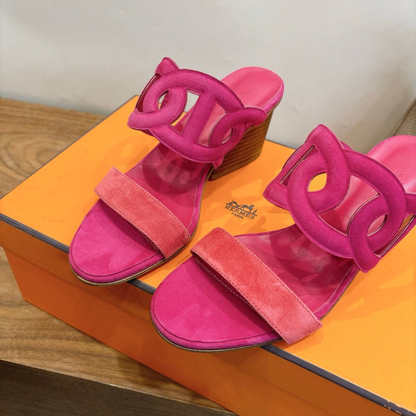 HM Sandal 60 Pink in Suede 743973
