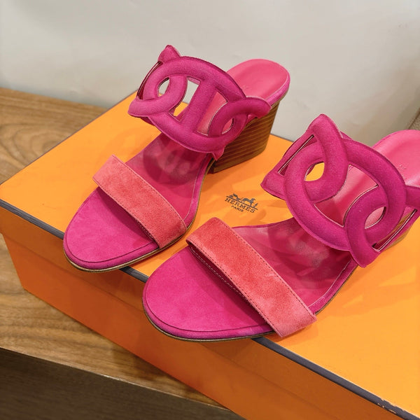 HM Sandal 60 Pink in Suede 743973