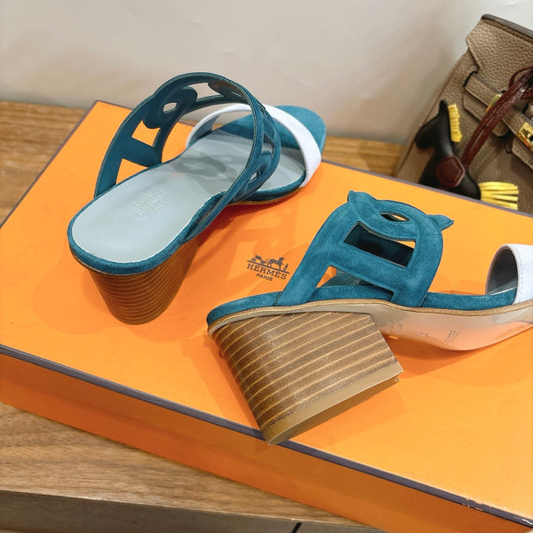HM Sandal 60 Deep teal in Suede 743974