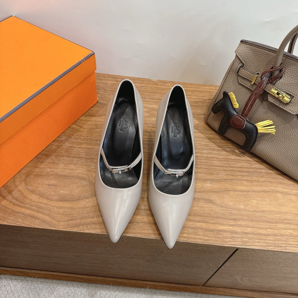 HM 26 Majeste 85 Pump Gray in Cowhide 744009