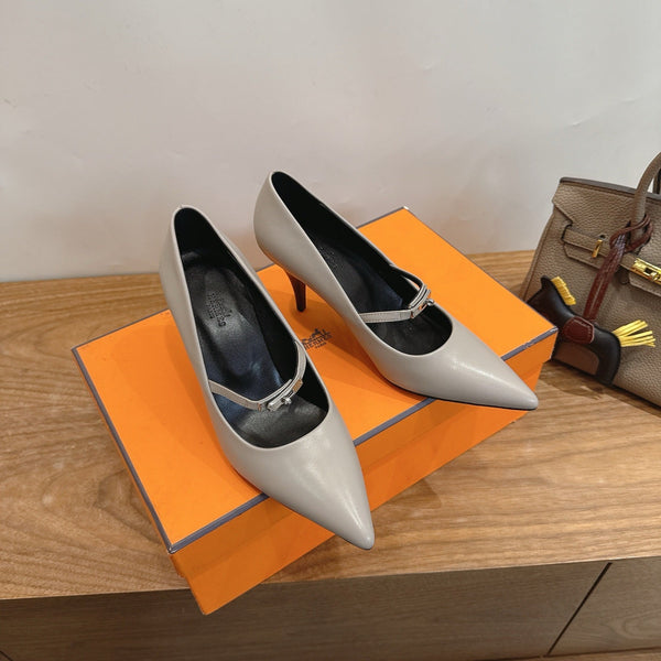 HM 26 Majeste 85 Pump Gray in Cowhide 744009