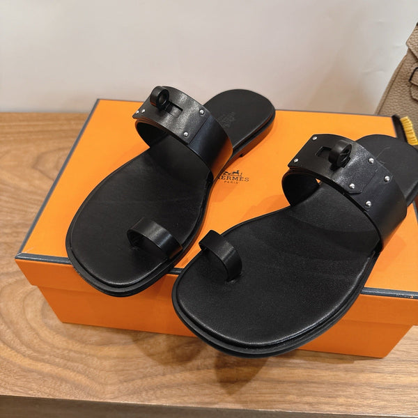 HM July Sandal Black in Cowhide 744062