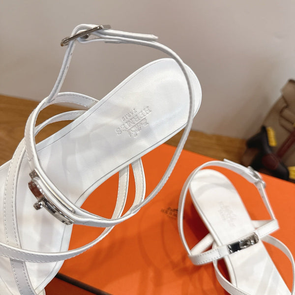 HM June Sandal White in Cowhide 744047