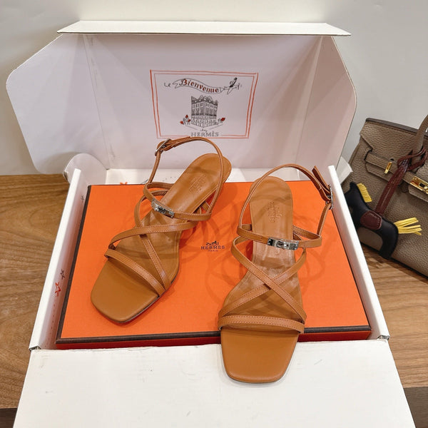 HM June Sandal Brown in Cowhide 744048