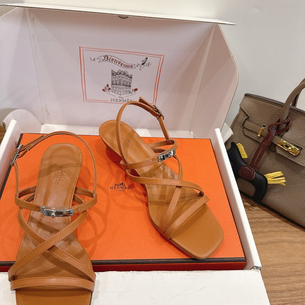 HM June Sandal Brown in Cowhide 744048