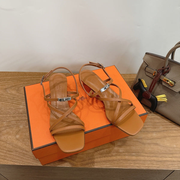 HM June Sandal Brown in Cowhide 744048