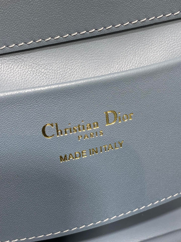 CD Toujours Vertical Bag 18cm Light Blue in Suede 286503