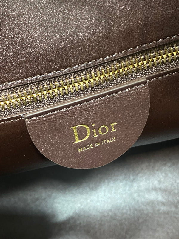 CD Diorly Bag 31.5cm Dark Brown in Nubuck Leather 286588