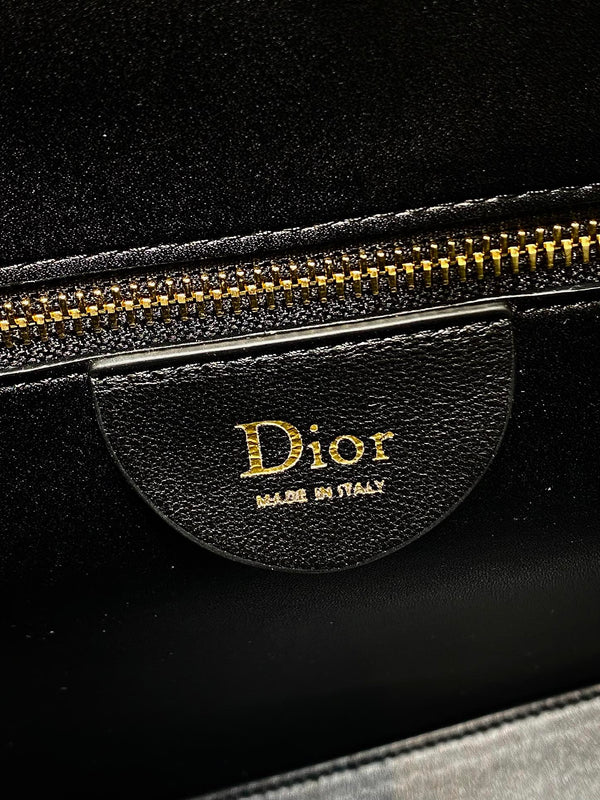 CD Diorly Bag 31.5cm Black in Cowhide 286592