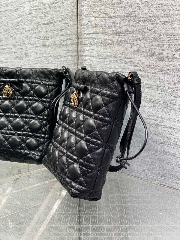 CD Dior Adiorable Bag 22cm Black in Quilted Leather 286641