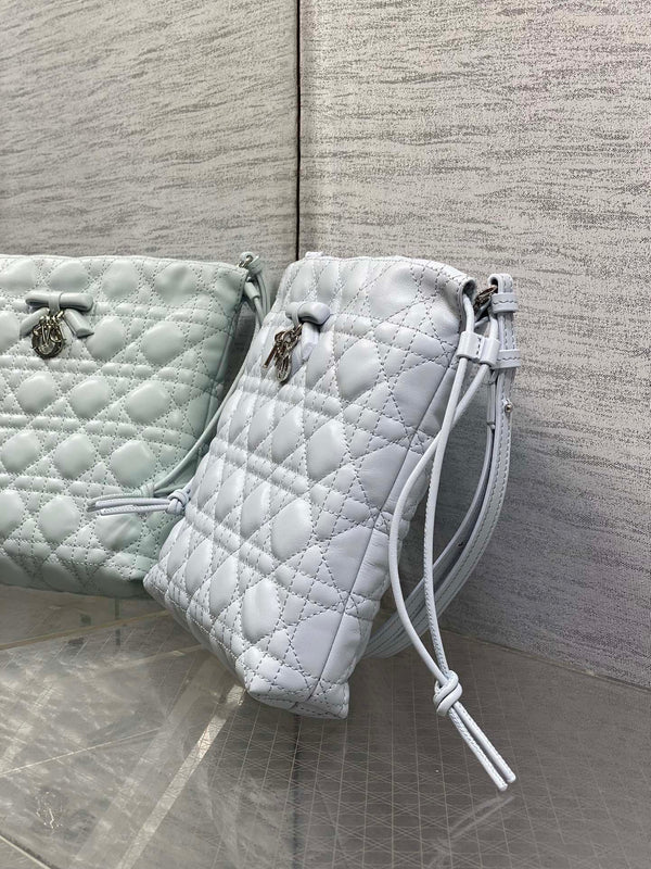 CD Dior Adiorable Bag 22cm Light Blue in Quilted Leather 286643